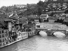 Svájc, Bern, Untertorbrücke., 1938, MZSL/Ofner Károly, folyó, kőhíd, világörökség, ívhíd, Fortepan #42276