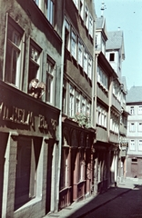 Németország, Wetzlar, Schmiedgasse a Kornmarkt felől fényképezve., 1942, Konok Tamás id, színes, utcakép, Fortepan #42558