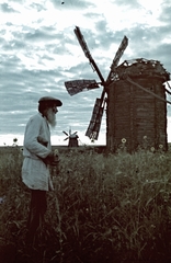 1942, Konok Tamás id, colorful, Mill, peasant, windmill, Fortepan #42581