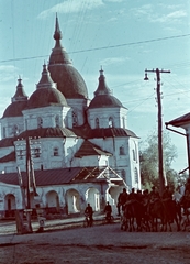 Ukraine, Nizhyn, Szent Miklós-székesegyház., 1942, Konok Tamás id, religion, colorful, Fortepan #42655