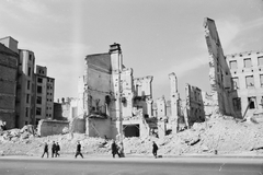 Ukraine, Kyiv, a Hrescsatik sugárút felrobbantott épületei., 1942, Konok Tamás id, war damage, second World War, damaged building, Fortepan #43068