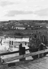 Oroszország, Koltunovka, a Tyihaja Szoszna folyó hídja., 1942, Konok Tamás id, Fortepan #43191