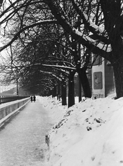 Magyarország, Budapest I., Bem (Margit) rakpart a Széchenyi Lánchíd felé nézve., 1940, Konok Tamás id, Budapest, Fortepan #43217