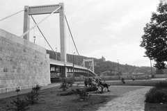 Magyarország, Budapest V., Március 15. tér, Erzsébet híd., 1967, Konok Tamás id, Budapest, Fortepan #43221