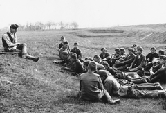 1943, Konok Tamás id, uniform, boys, youth military organisation, Fortepan #43679