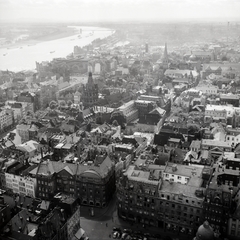 Germany, Köln, a kilátás a Dómból dél felé, az Unter Goldschmied irányában., 1936, Lőrincze Judit, roof, view, Fortepan #44268