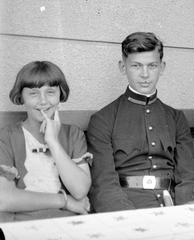 1930, Fortepan, uniform, boy, girl, man and woman, Fortepan #4459