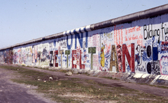 Németország, Berlin, Potsdamer Platz, berlini fal., 1988, Urbán Tamás, színes, NDK, Berlini fal, Nyugat-Berlin, Fortepan #44768