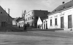 Magyarország,Balaton, Keszthely, Szalasztó utca a Rákóczi tér felől nézve., 1959, Mészáros Zoltán, motorkerékpár, utcakép, Fortepan #45138