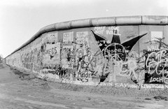 Németország, Berlin, Potsdamer Platz, berlini fal., 1988, Urbán Tamás, graffiti, Berlini fal, Nyugat-Berlin, Fortepan #45329