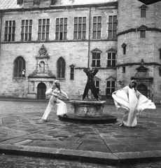 Denmark, Helsingør, Kronborg-kastély., 1970, Schiffer Pál, fashion, castle, renaissance, Fortepan #45508