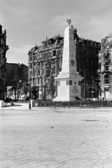 Hungary, Budapest XI., Gellért tér, szovjet emlékmű., 1945, Fortepan, monument, ruins, Soviet memorial, Budapest, Fortepan #45572