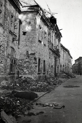 Hungary, Budapest I., Úri utca a Lant utca felől a Nőegylet utca felé nézve., 1945, Fortepan, ruins, damaged building, Budapest, Fortepan #45592