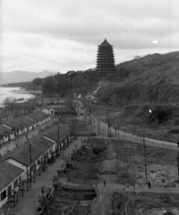 Kína, Hangzhou, Zhejiang tartomány, Hat Harmónia (Liuhe) pagoda., 1959, Kina, pagoda, Fortepan #45675