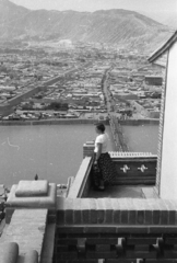 Kína, Lanzhou, Gansu tartomány, kilátás a Fehér Pagoda hegyéről a városra., 1959, Kina, Fortepan #45698