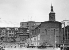 Spanyolország, Zaragoza, Navarrai Szent Mihály-templom a Calle Asalto felől nézve., 1977, Krasznai Gyula, Fortepan #45848