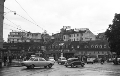 Ausztria, Graz, Jakominiplatz., 1972, Krasznai Gyula, automobil, KTM Ponny II, Martini-márka, Volkswagen Bogár, Fortepan #45853