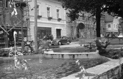 Ausztria, Kindberg, Hauptstrasse., 1972, Krasznai Gyula, szökőkút, Fortepan #45856