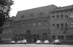 Németország, Meissen, Domplatz., 1966, Krasznai Gyula, csehszlovák gyártmány, német gyártmány, Trabant-márka, szovjet gyártmány, GAZ-márka, utcakép, Skoda-márka, Wartburg-márka, NDK, GAZ M21 Volga, Skoda 1000 MB, Trabant 601, Wartburg 353, Fortepan #45965