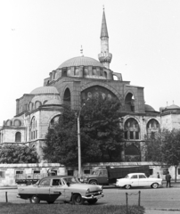 Törökország, Isztambul, Kilic Ali pasa dzsámija., 1965, Krasznai Gyula, teherautó, taxi, minaret, automobil, mecset, Fortepan #45975