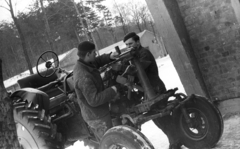 Hungary, Hármashatárhegy Airport, Budapest II., 1963, Mészáros Zoltán, winter, tractor, Budapest, Fortepan #46413