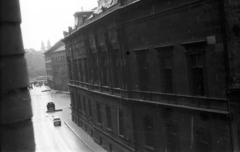 Magyarország, Budapest VIII., Baross utca a Kálvin tér felé nézve, jobbra a Wenckheim-palota, Fővárosi Szabó Ervin Könyvtár épülete., 1964, Mészáros Zoltán, Budapest, Fortepan #46491