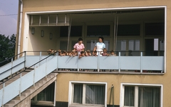 1970, Gwen Jones, colorful, stairs, nursery, GDR, Fortepan #46840