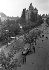 Románia,Erdély, Marosvásárhely, Rózsák tere (Piata Trandafirilor), Ortodox Székesegyház., 1986, Urbán Tamás, székesegyház, román ortodox egyház, Victor Vlad-terv, Fortepan #46988