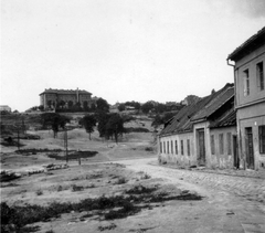 Magyarország, Tabán, Budapest I., a bontás alatt lévő városrész az Árok köz 7. felől az Árok utca és a Naphegy felé nézve., 1934, Szinnay Gábor, utcakép, Budapest, Fortepan #47433