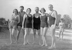 Hungary, Margit Islands, Budapest, Palatinus Strandfürdő., 1930, Fortepan, tableau, bathing suit, Fortepan #4783