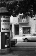 Svájc, Zürich, Gertrudstrasse 4., 1969, Nagy Gyula, hirdetőoszlop, Fortepan #50037