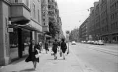 Svájc, Zürich, Seefeldstrasse a Hufgasse és Seehofstrase között., 1969, Nagy Gyula, utcakép, Fortepan #50044