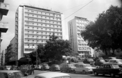 Olaszország, Milánó, Piazza della Repubblica, balra a Via Camillo Finocchiaro Aprile., 1969, Nagy Gyula, Fiat 500, Fiat 124, Fiat 1300/1500, Fiat 600, Fiat 125, Fortepan #50059