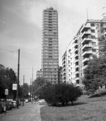 Olaszország, Milánó, Piazza della Repubblica, szemben a Breda-torony., 1969, Nagy Gyula, felhőkarcoló, Fortepan #50060