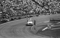 Magyarország, Népstadion, Budapest XIV., Színészek-Újságírók Rangadó (SZÚR)., 1969, Nagy Gyula, csehszlovák gyártmány, Skoda-márka, automobil, Skoda Felicia, Budapest, Fortepan #50262