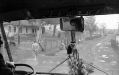 1955, Nagy Gyula, reflection, bus, Hungarian brand, Ikarus-brand, Fortepan #50406