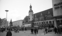 Németország, Lipcse, Markt, jobbra a Régi Városháza., 1965, Nagy Gyula, NDK, középület, reneszánsz, Hieronymus Lotter-terv, Fortepan #50454