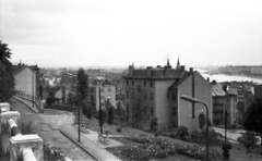 Hungary, Víziváros, Budapest I., Hunyadi János út - Szabó Ilonka utca elágazása., 1965, Nagy Gyula, Budapest, Fortepan #50471