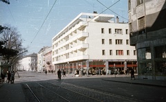 Hungary, Szeged, Somogyi utca, jobbra a Kárász utca torkolata., 1963, Nagy Gyula, colorful, Fortepan #50739