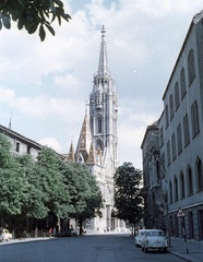 Hungary, Budapest I., Hess András tér a Mátyás-templom felé nézve., 1963, Nagy Gyula, colorful, Budapest, Fortepan #50814