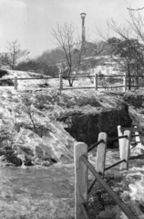 Hungary, Budapest XI., Szabadság-szobor., 1963, Nagy Gyula, winter, railing, Budapest, Fortepan #50875