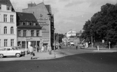 Németország, Rostock, Schröderplatz, szemben a Doberaner Strasse., 1962, Nagy Gyula, utcakép, NDK, Fortepan #50950