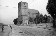 Németország, Rostock, Petrikirche., 1962, Nagy Gyula, templom, NDK, tégla-gótika, Fortepan #50965