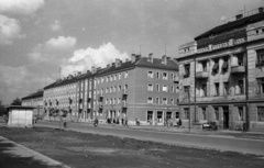 Magyarország, Szeged, Mars (Marx) tér, szemben a Mérey utca torkolata., 1961, Nagy Gyula, kerékpár, motorkerékpár, utcakép, életkép, kézikocsi, Fortepan #51042