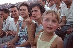 Magyarország, Népstadion, Budapest XIV., 1960, Nagy Gyula, színes, közönség, Budapest, Fortepan #51083