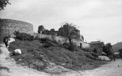 Magyarország, budai Vár, Budapest I., balra a Fehérvári Rondella, szemben a József főhercegi palota romja., 1958, Nagy Gyula, épületkár, Budapest, Fortepan #51554