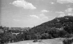 Magyarország, Tabán, Budapest I., kilátás a Gellért-hegy felé., 1959, Nagy Gyula, Budapest, Fortepan #51625