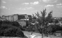 Magyarország, Tabán, Budapest I., kilátás a Budavári Palota (korábban Királyi Palota) felé., 1959, Nagy Gyula, Budapest, Fortepan #51629