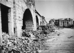 Hungary, Budapest I., Vérmező, szemben a Mikó utca házai., 1945, Kramer István dr, Kunszt János, war damage, ruins, Budapest, Fortepan #52131