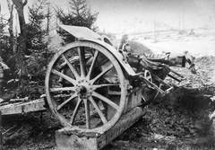 Montírozott ágyú., 1916, Komlós Péter, First World War, wreck, cannon, Fortepan #52254